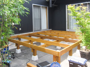 屋根付きなどのウッドデッキの作り方 電動工具買取ドットコム 日本全国対応